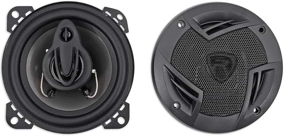 4-Inch 3-Way Car Speakers, 500W, 4 Ohm