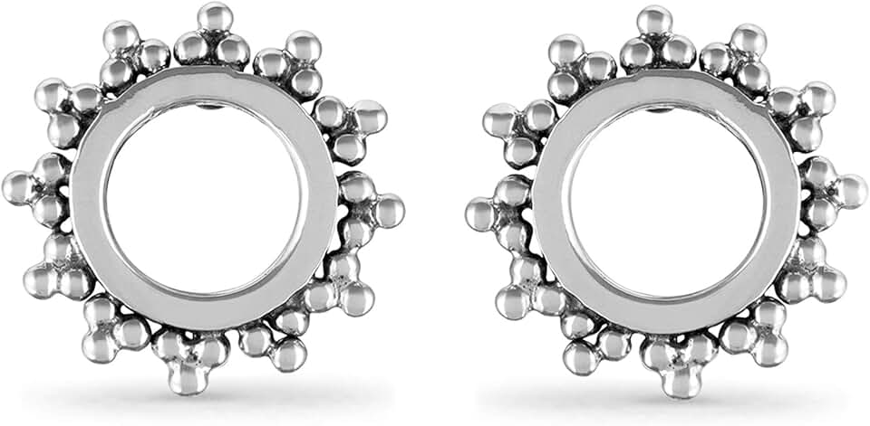 Sterling Silver Bohemian Beaded Sun Earrings