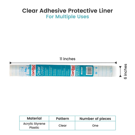 Clear adhesive protective liner for books and documents