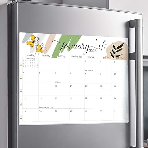 Magnetic Calendar 2026-2027, 11x14 Inches, Monthly Planner