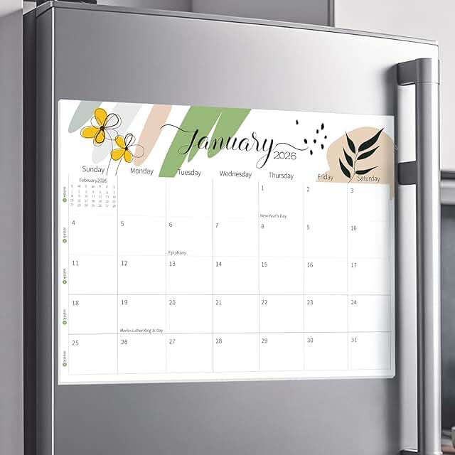 Magnetic Calendar 2026-2027, 11x14 Inches, Monthly Planner