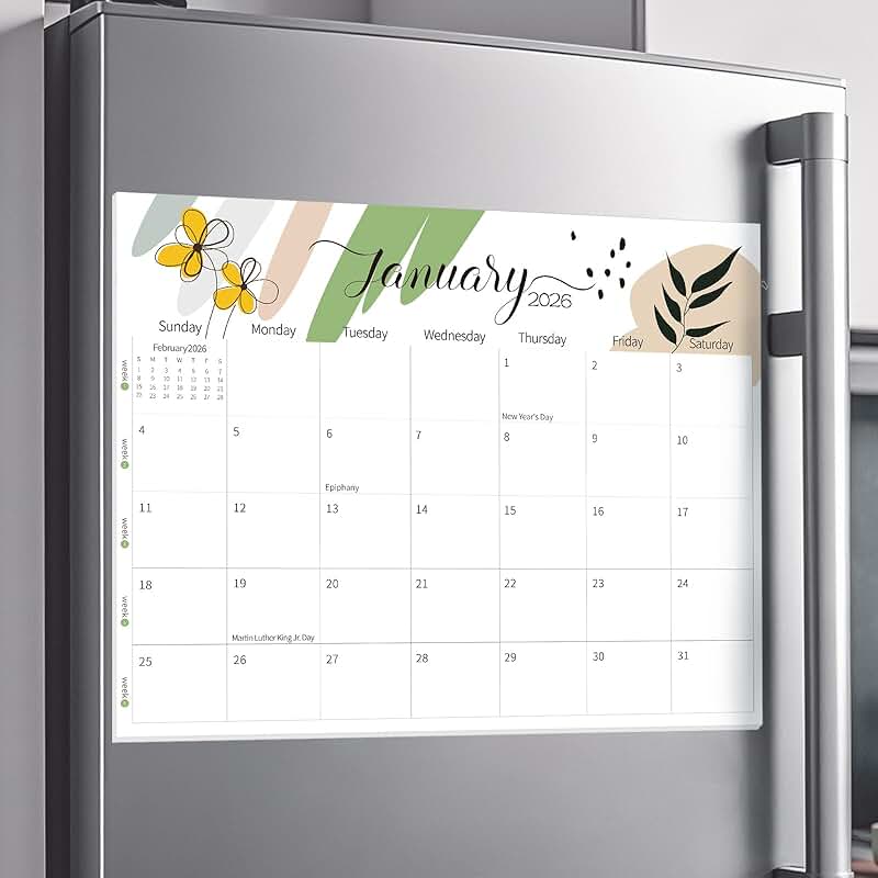Magnetic Calendar 2026-2027, 11x14 Inches, Monthly Planner