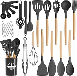 30-Piece Silicone Kitchen Utensil Set with Holder