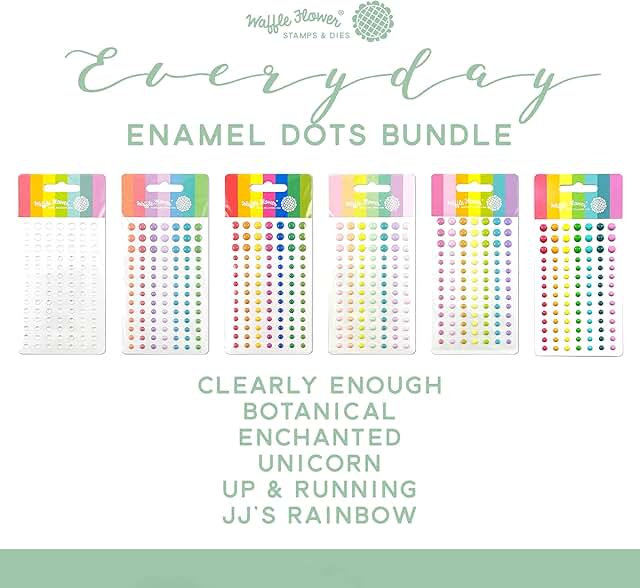 Enamel Dots Bundle with 98 Self-Adhering Dots