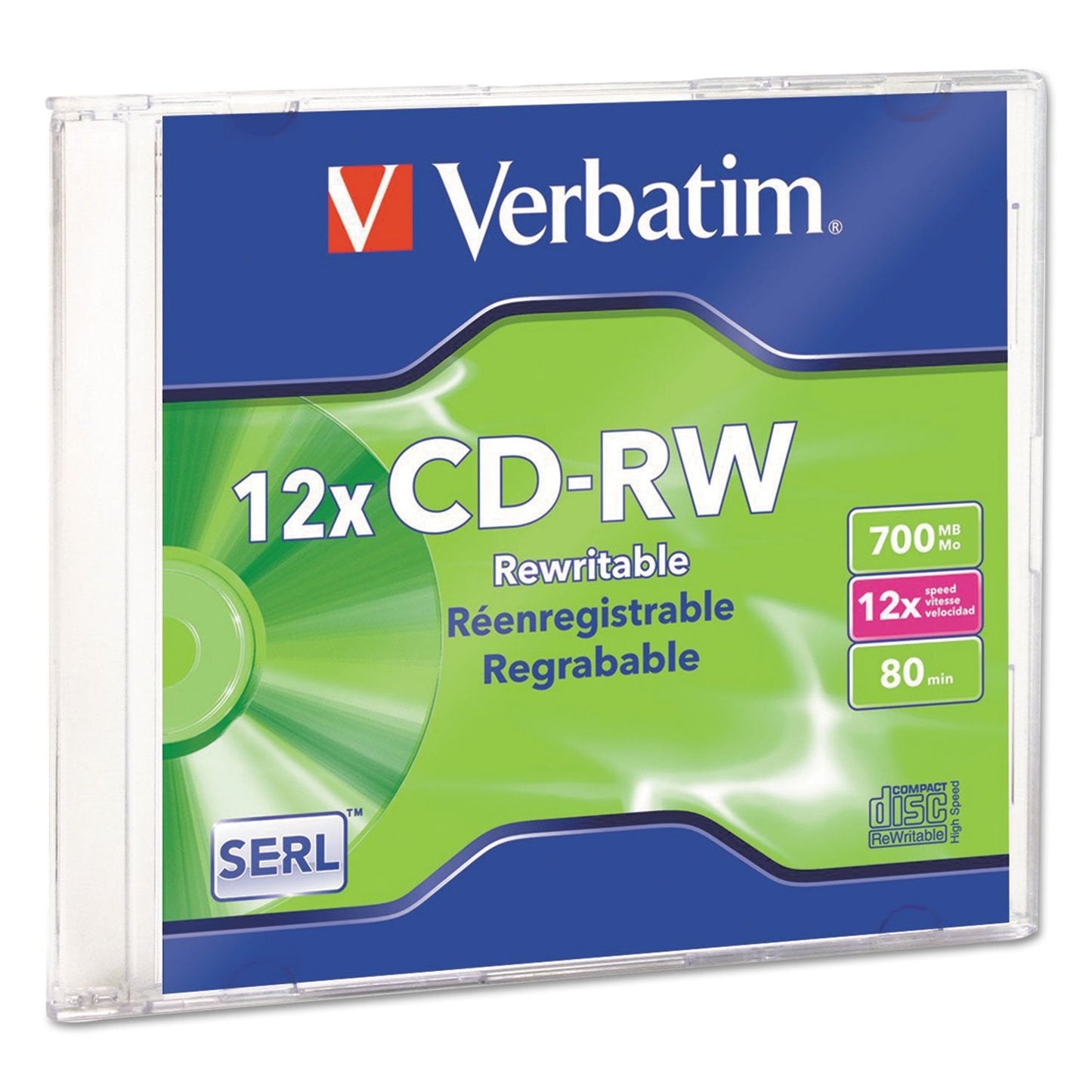 VTM95156 - 95156 700MB 80-Minute 4x-12x High-Speed Branded CD-RWs, 10 pk