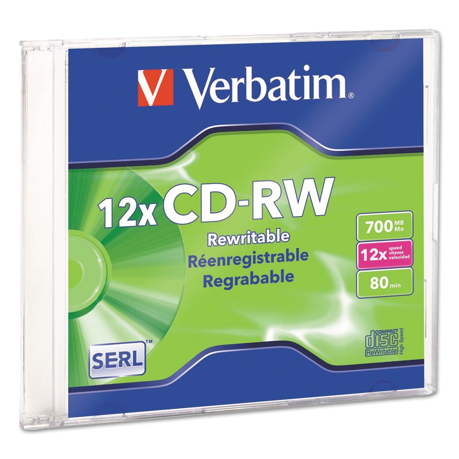 VTM95156 - 95156 700MB 80-Minute 4x-12x High-Speed Branded CD-RWs, 10 pk