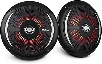 Marine Slim 6.5" 2-Way Speaker Pair with RGB LED