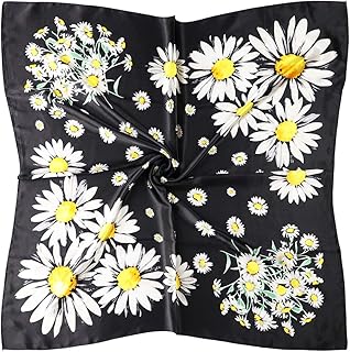Silk-Like Satin Head Scarf for Women, 35 Inch Square