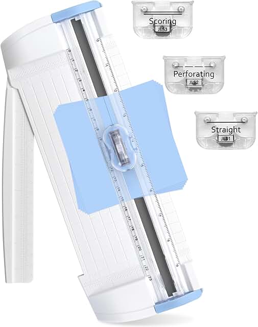 3-in-1 Paper Trimmer with Cutting, Scoring, Perforating Blades