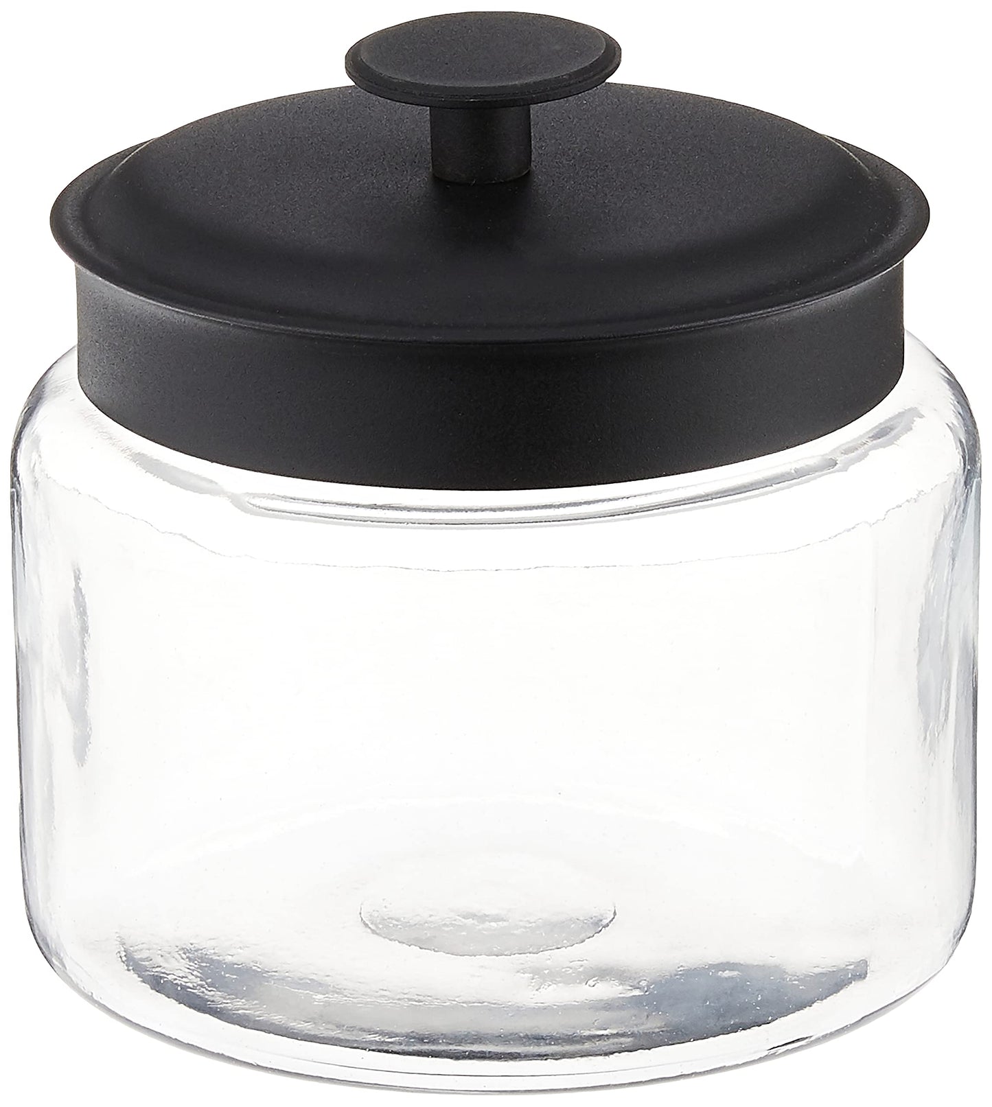 Montana Gl Jars with Fresh Sealed Lids, Black Metal, 48 oz Set of 4)