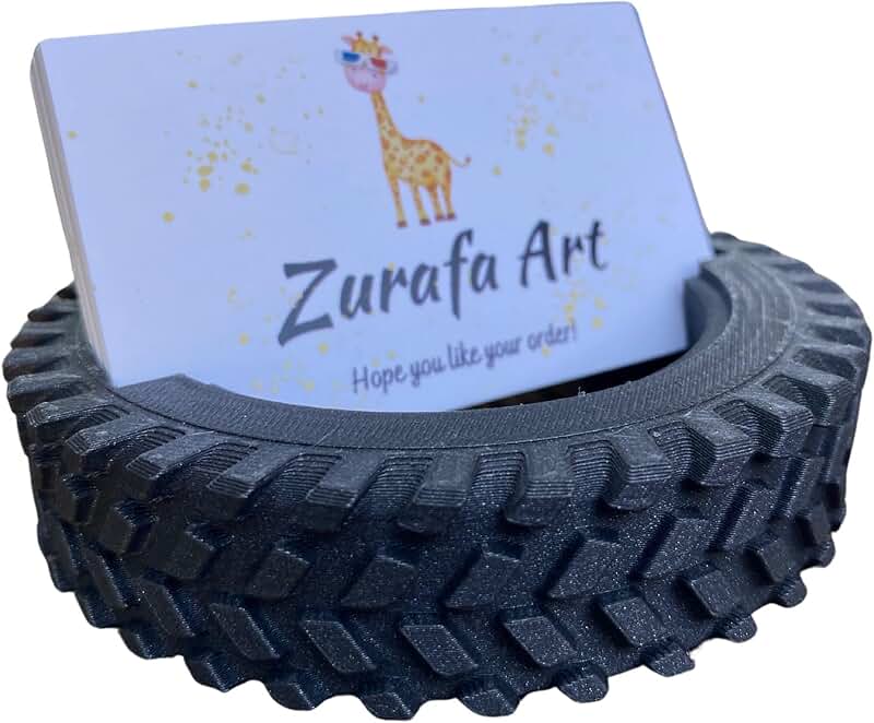 3D Printed Tire Business Card Holder for Auto Enthusiasts