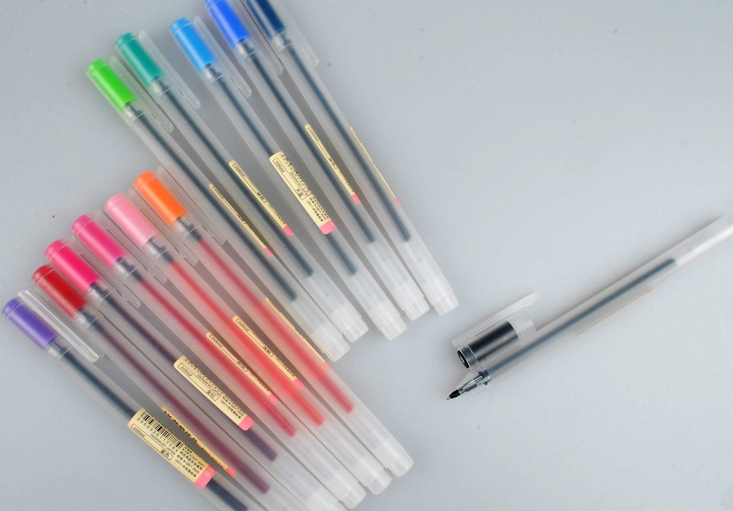 12-color gel pen set with 0.5mm tips