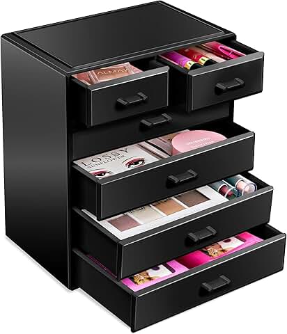 Large Acrylic Makeup and Jewelry Organizer with Drawers