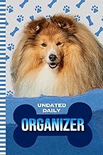 Daily Organizer with Sheltie Dog Pattern