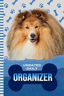 Daily Organizer with Sheltie Dog Pattern