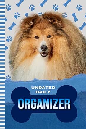 Daily Organizer with Sheltie Dog Pattern