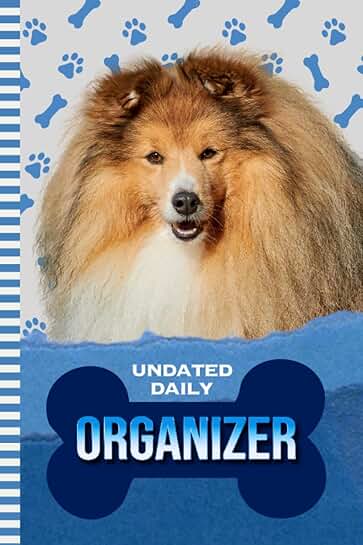Daily Organizer with Sheltie Dog Pattern