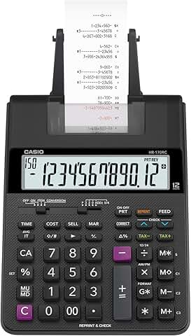 Mini Desktop Printing Calculator for Taxes and Bookkeeping