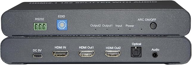 HDMI 2.1 Splitter with Audio Extractor and Outputs