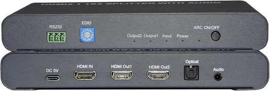 HDMI 2.1 Splitter with Audio Extractor and Outputs