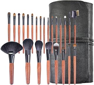 24-Piece Makeup Brush Set with Leather Case