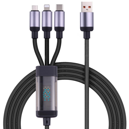 3-in-1 120W Fast Charging Cable with LED Display