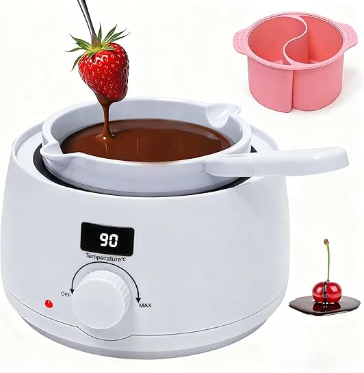 Chocolate melting pot with temperature control