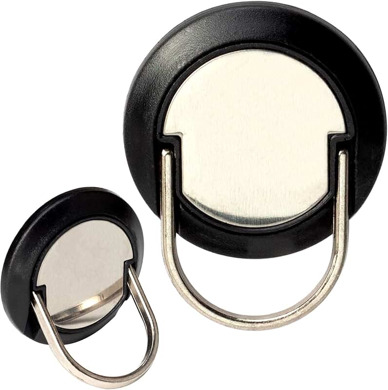 Two U-Shaped Sparkling Phone Ring Holders with 360° Rotation