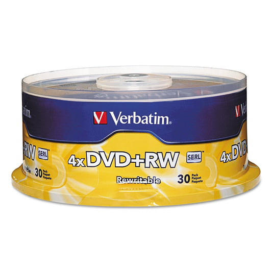 DVD+Rw discs 4.7GB 4X spindle 30 pack