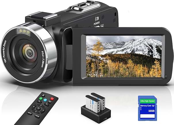 8K 64MP Video Camera with IR Night Vision and 18X Zoom