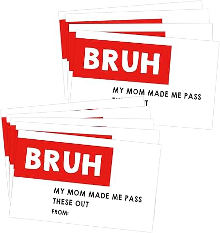 Set of 30 Funny Valentines Day Cards for Classroom