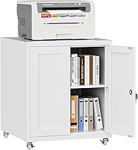 Large Printer Stand with Storage and Lock