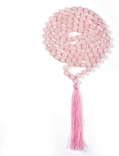 108 Mala Beads in Natural Rose Quartz for Meditation and Energy Balancing