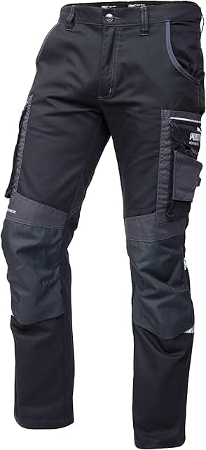 Men's Work Pants with Pockets and Reinforced Knees