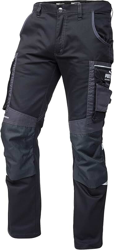 Men's Work Pants with Pockets and Reinforced Knees