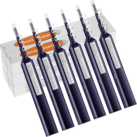 Six-piece LC fiber cleaning pen set