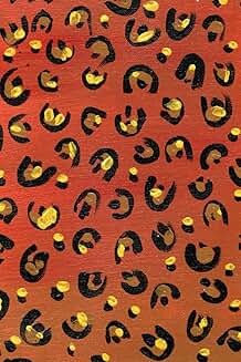 Hand-painted 6x9 Leopard Print Notebook with 200 Pages