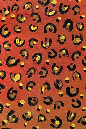 Hand-painted 6x9 Leopard Print Notebook with 200 Pages
