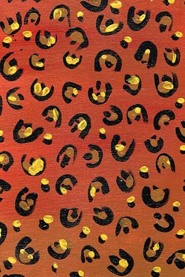 Hand-painted 6x9 Leopard Print Notebook with 200 Pages