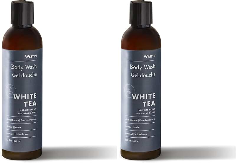 White Tea Aloe Body Wash, 8 oz, pack of 2