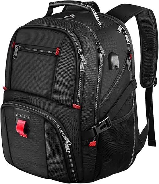 Large Water-Resistant Travel Backpack for Men and Women