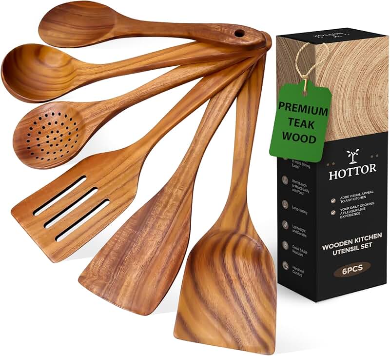 Set of 8 silicone cooking utensils with gold handles