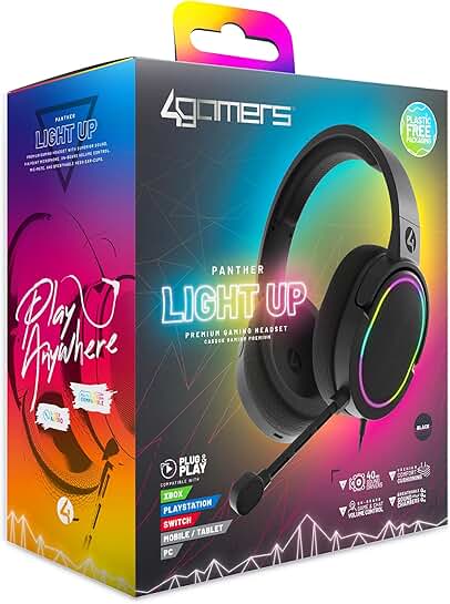 LED Panther Premium Gaming Headset for PC and Consoles