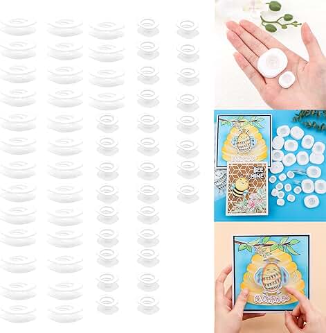 60pcs Collapsible Self-Adhesive Springs for Card Making