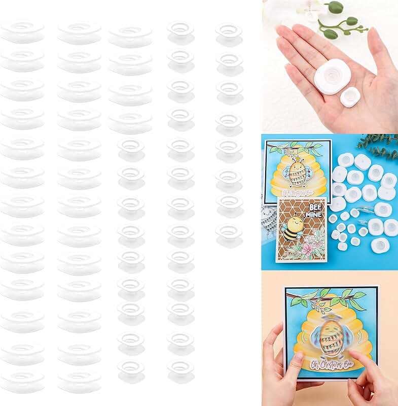 60pcs Collapsible Self-Adhesive Springs for Card Making