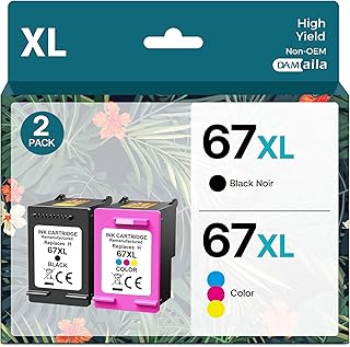 Replacement Ink for HP 67 Black and Color Cartridges