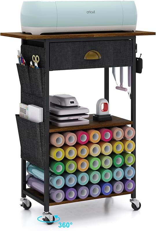 Craft Organizer and Storage Cart for Craft Room