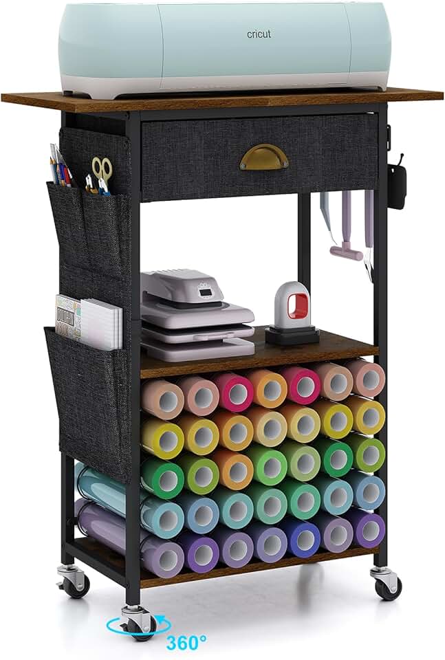 Craft Organizer and Storage Cart for Craft Room