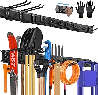 Heavy-Duty All-Metal Garage Tool Organizer Wall Mount