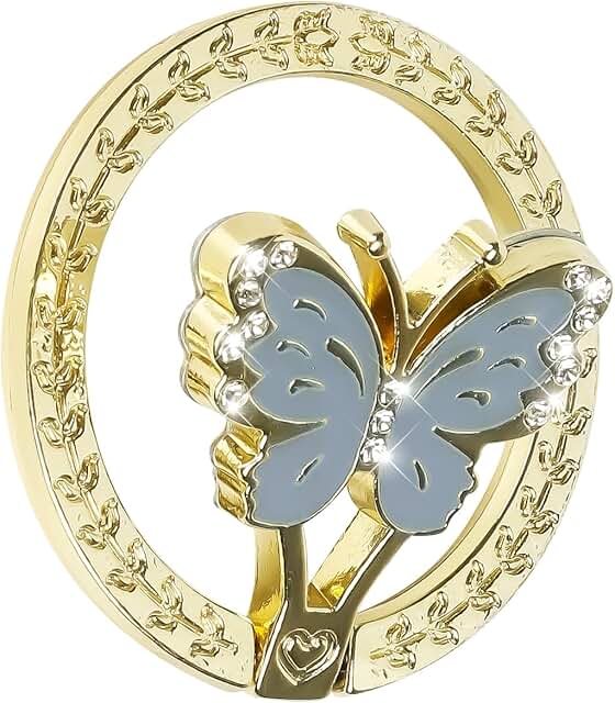 Glitter Butterfly Phone Ring Holder with Kickstand